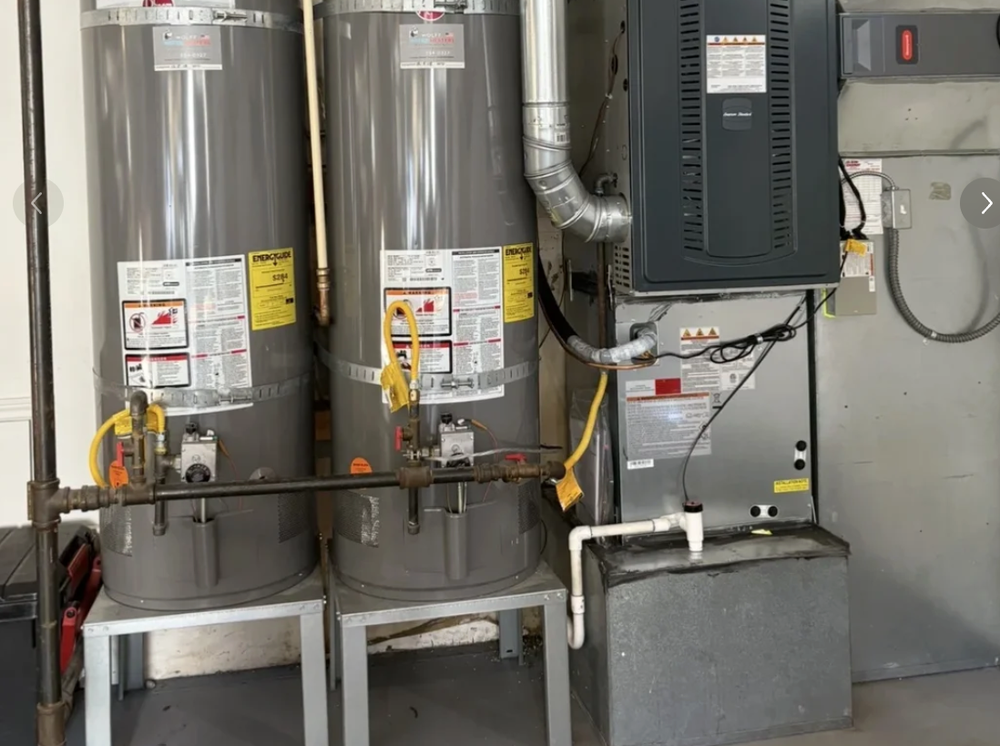 Mechanical room equipment and piping example